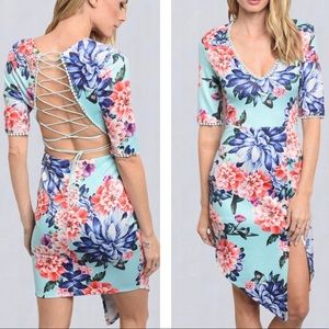 Mint Floral Dress